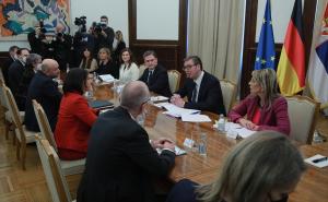 FOTO: AA / Baerbock sa delegacijom na sastanku sa Vučićem